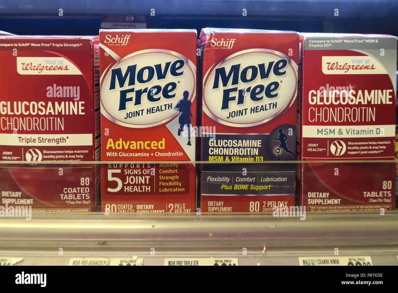 Joint Pain Treatments Section. Duane Reade by Walgreens Drugstore, NYC, USA Stock Photo Alamy