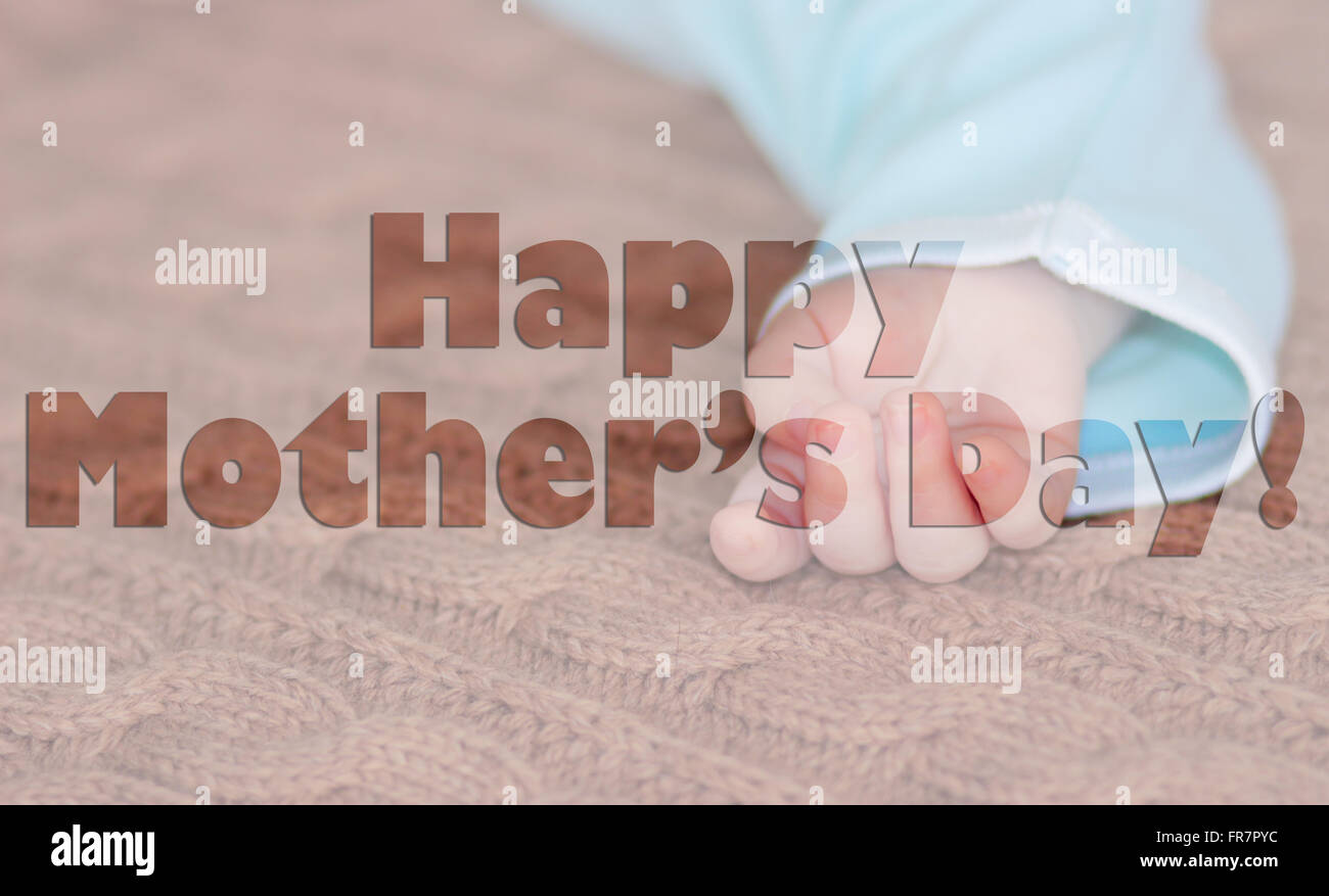 Close up off newborn  hand., mother's day concept Stock Photo