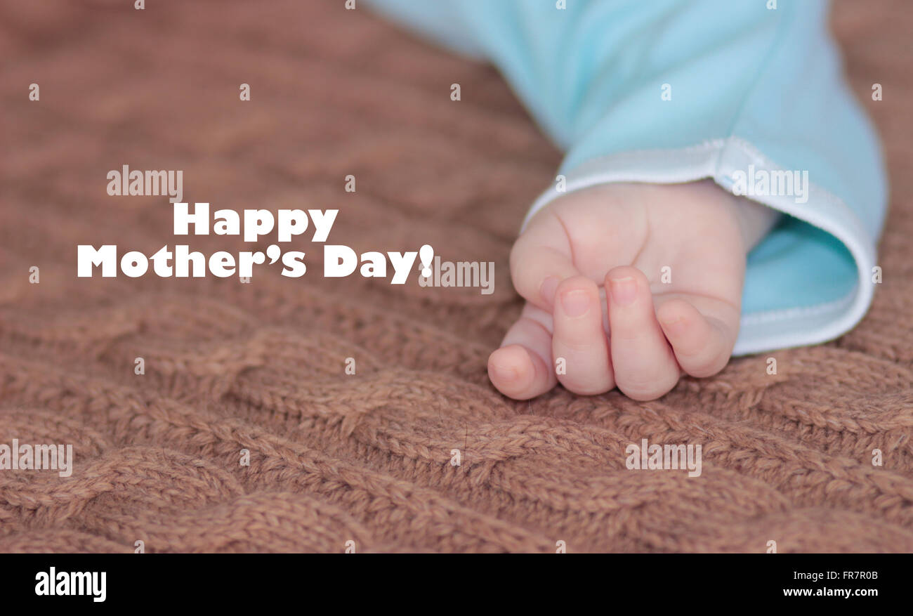 Close up off newborn  hand., mother's day concept Stock Photo