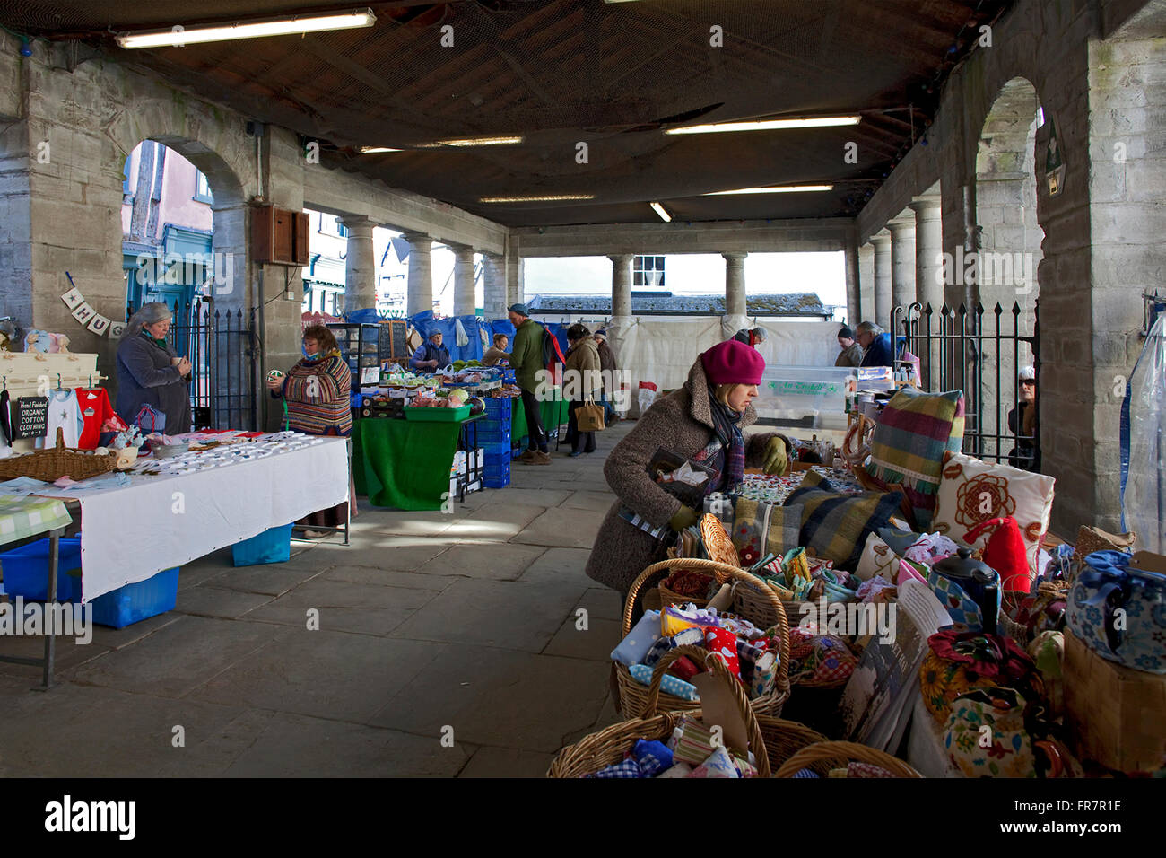 Hay on wye thursday market, wales hires stock photography and images