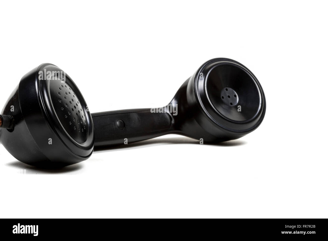 Black Retro Phone receiver Stock Photo Alamy