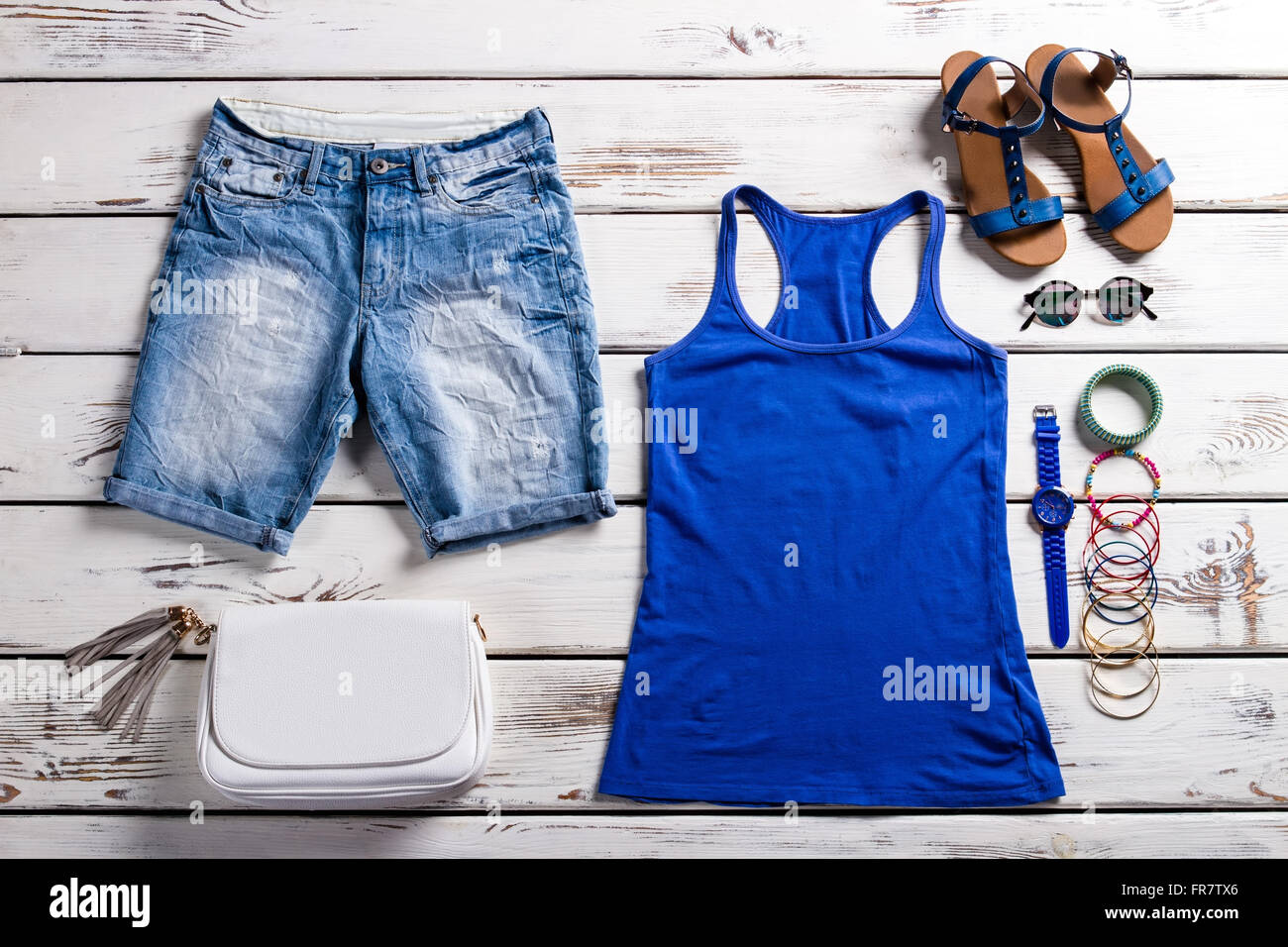 Women's Crop Tank Top With Matching Shorts