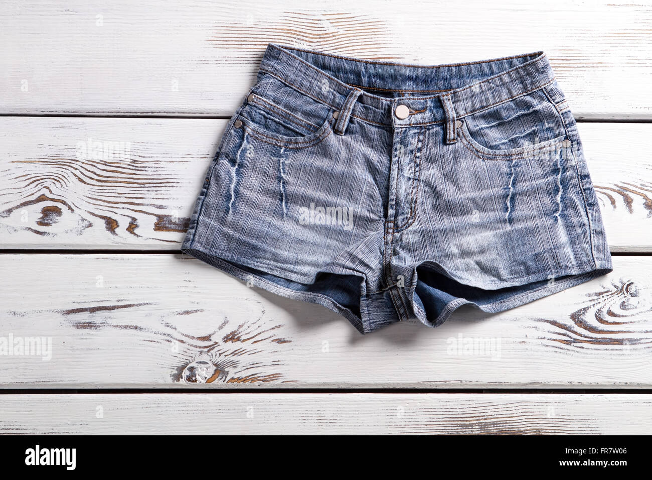 Female vintage denim shorts Stock Photo Alamy