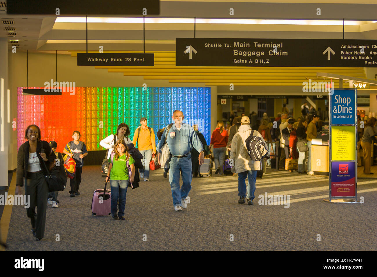 VIRGINIA, USA Passengers walk through terminal at Dulles