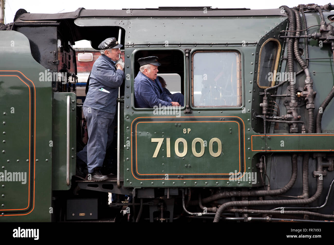 BR '8P' 4-6-2 No. 71000 'Duke of Gloucester' waits at Carmarthen Stock Photo