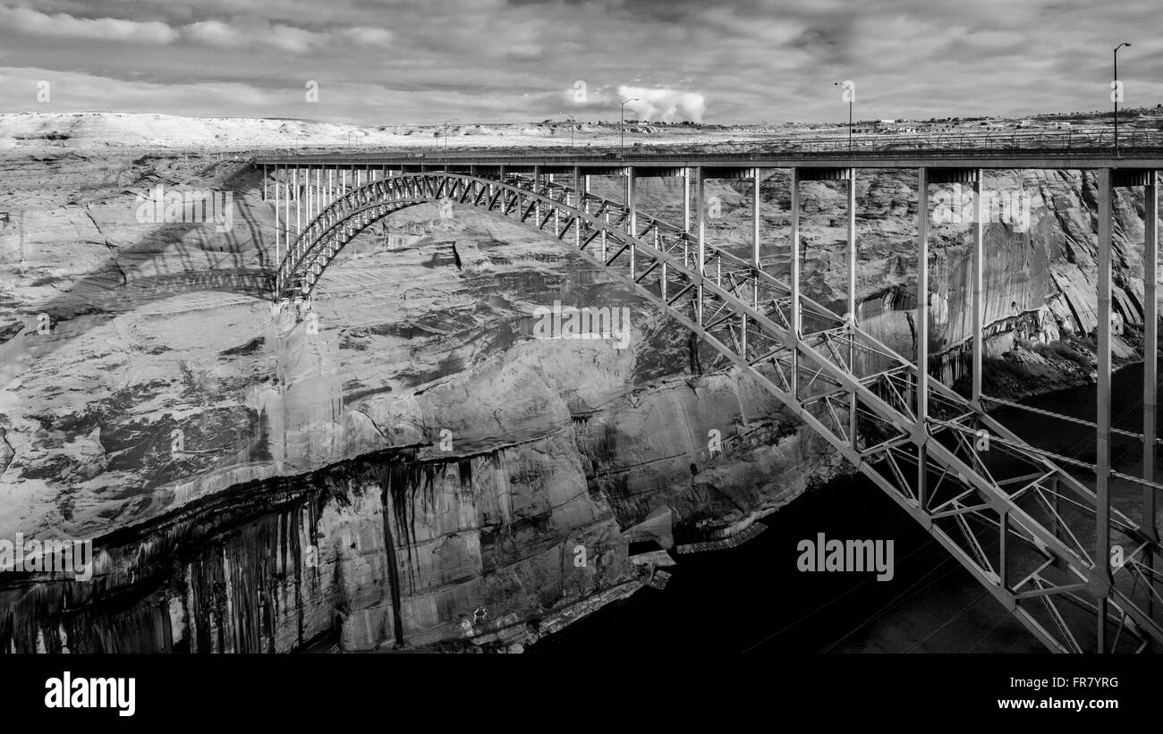 Glen Canyon Dam Bridge Stock Photo