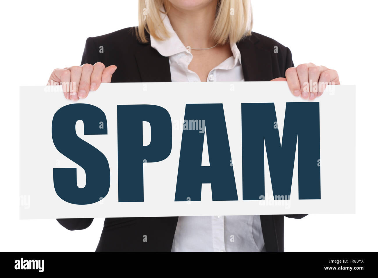 Sending Spam Mail E-Mail via internet business concept on computer Stock Photo