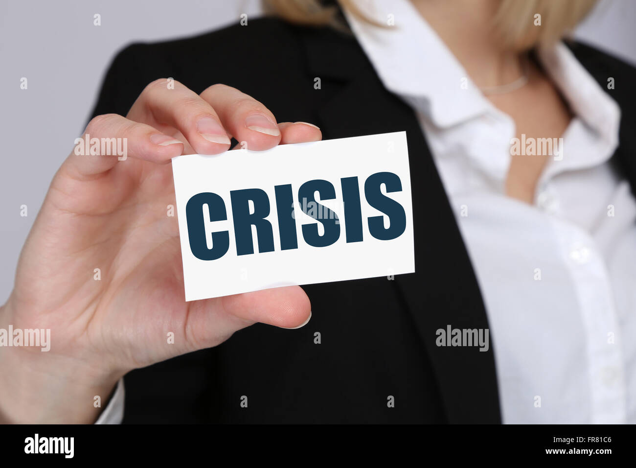 Crisis financial banking management depts business concept insolvency Stock Photo