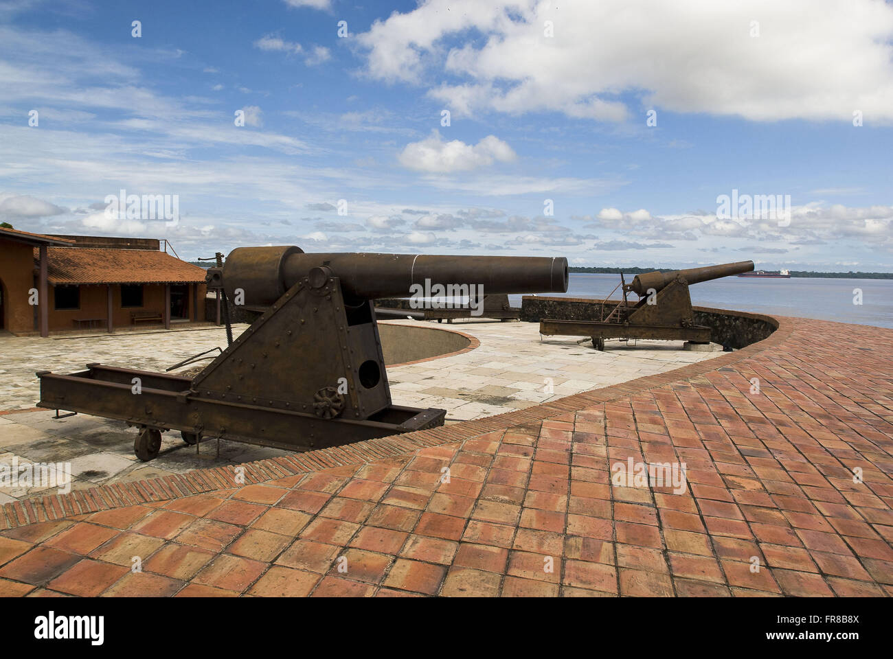 Fort Crib or Castle Fort on the bank of the mouth of the Rio Guama - Bay of Guajara Stock Photo