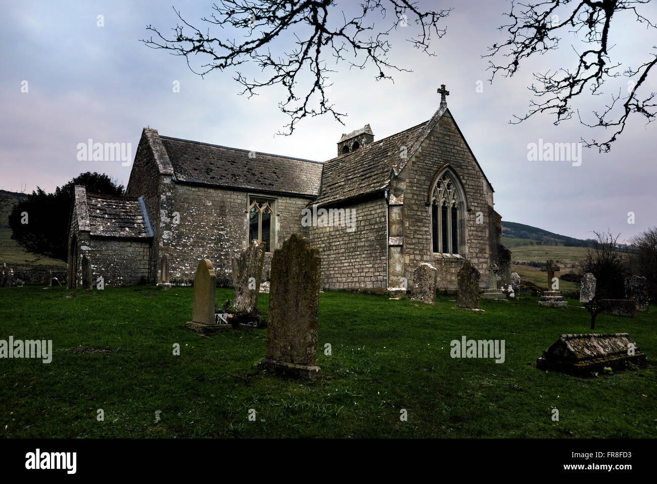 Tyneham, St Mary's Church, Purbeck, Dorset, England, UK Stock Photo