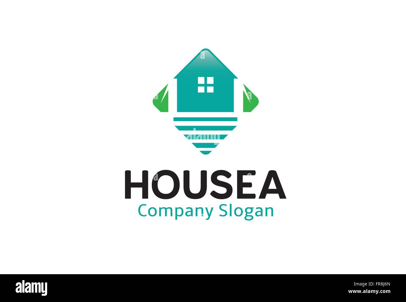 House Sea Design Illustration Stock Vector