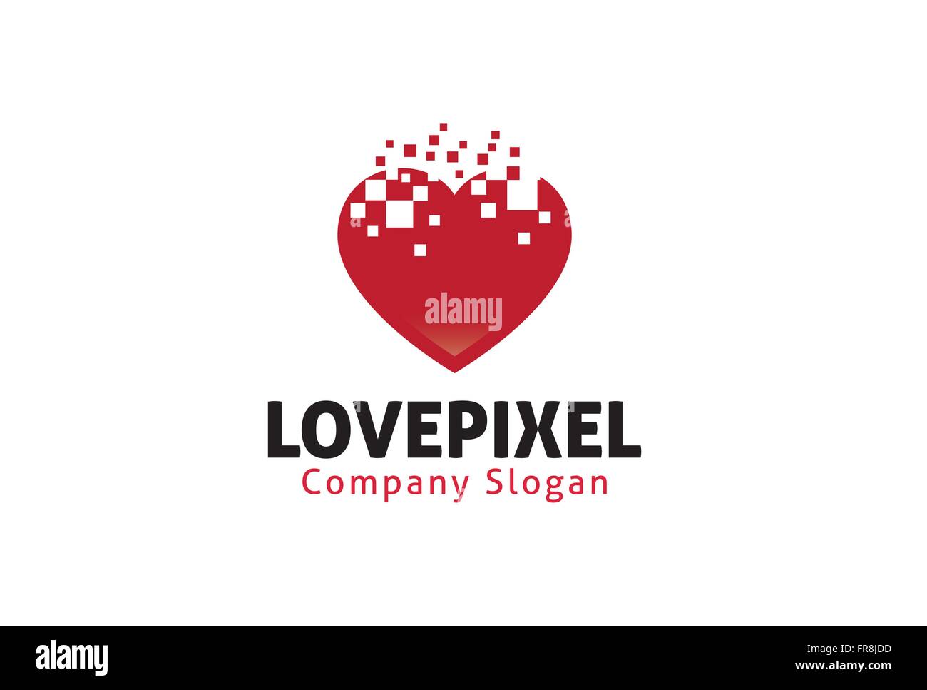 Love Pixel Design Illustration Stock Vector