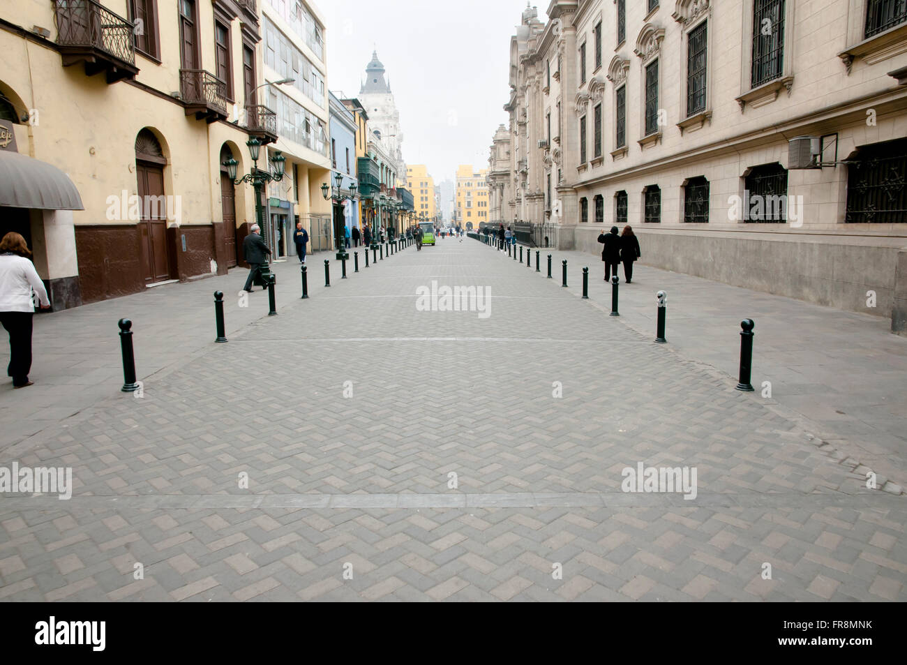 Jiron Carabaya Street - Lima City - Peru Stock Photo