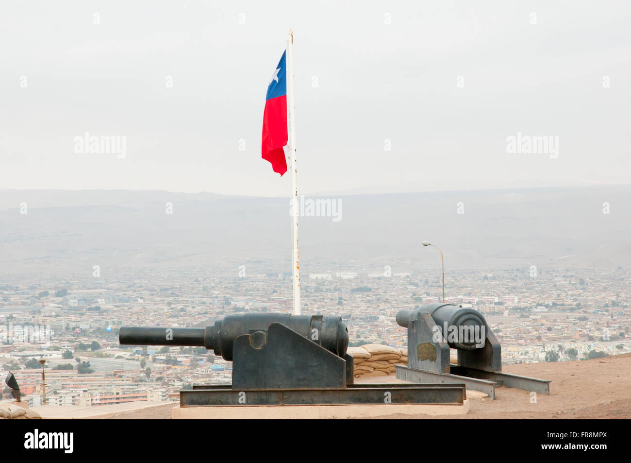 Cannons - Arica - Chile Stock Photo