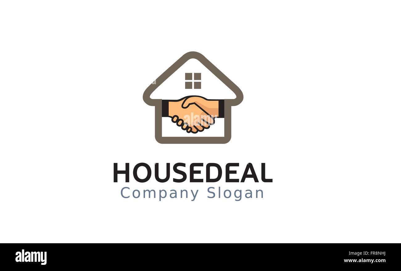 House Deal Real Estate Logo Vector Symbol Design Illustration Stock Vector