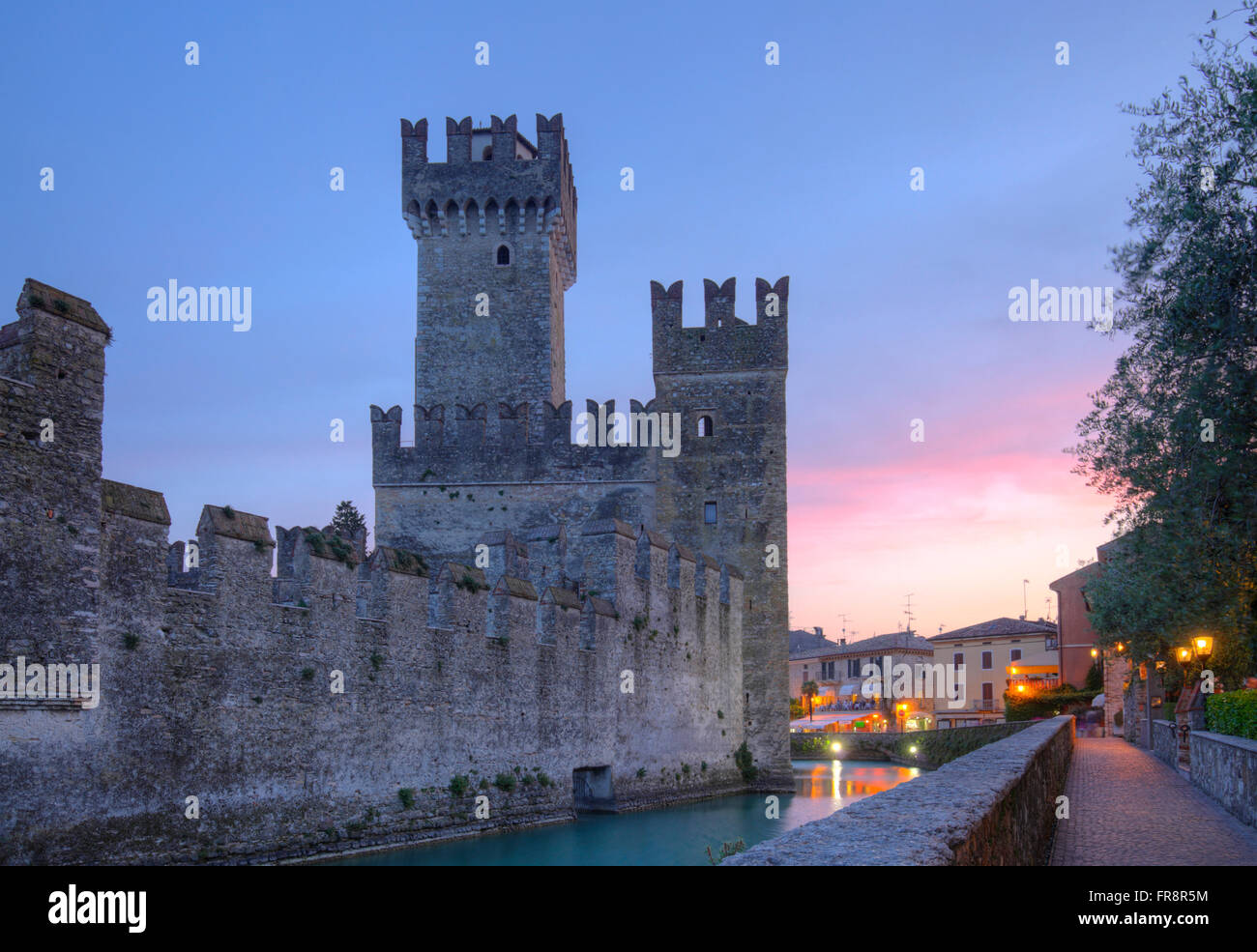 The scaliger castle of Sirmione, Italy Stock Photo