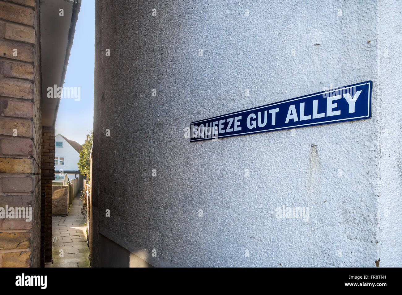 Squeeze Gut Alley Middle Wall Whitstable Kent UK Stock Photo