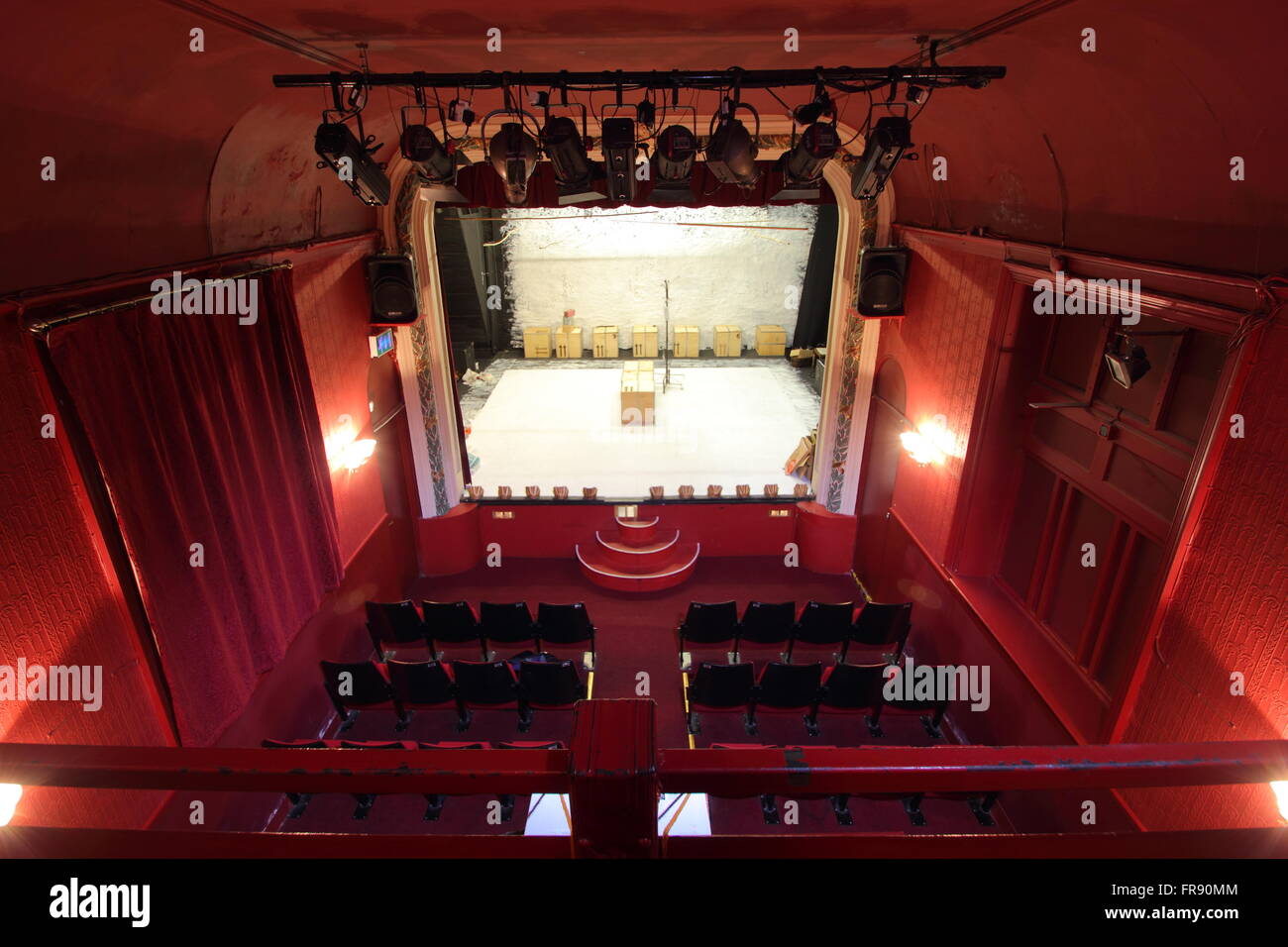 The auditorium of the Lantern Theatre, Sheffield seen from the balcony. The  LAntern is Sheffield's oldest, smallest theatre Stock Photo - Alamy