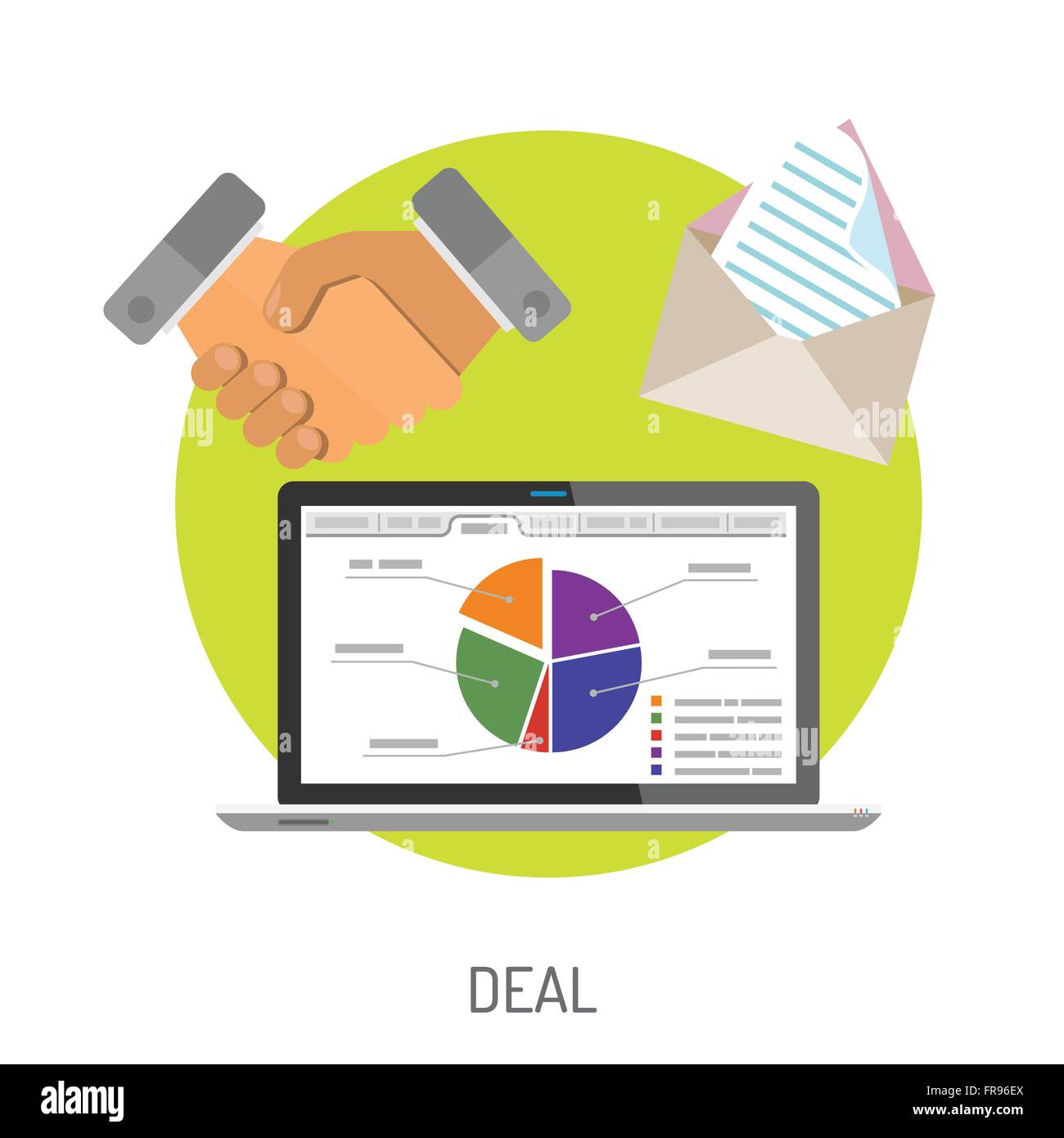 Business diagram icon flat Stock Vector Images - Alamy