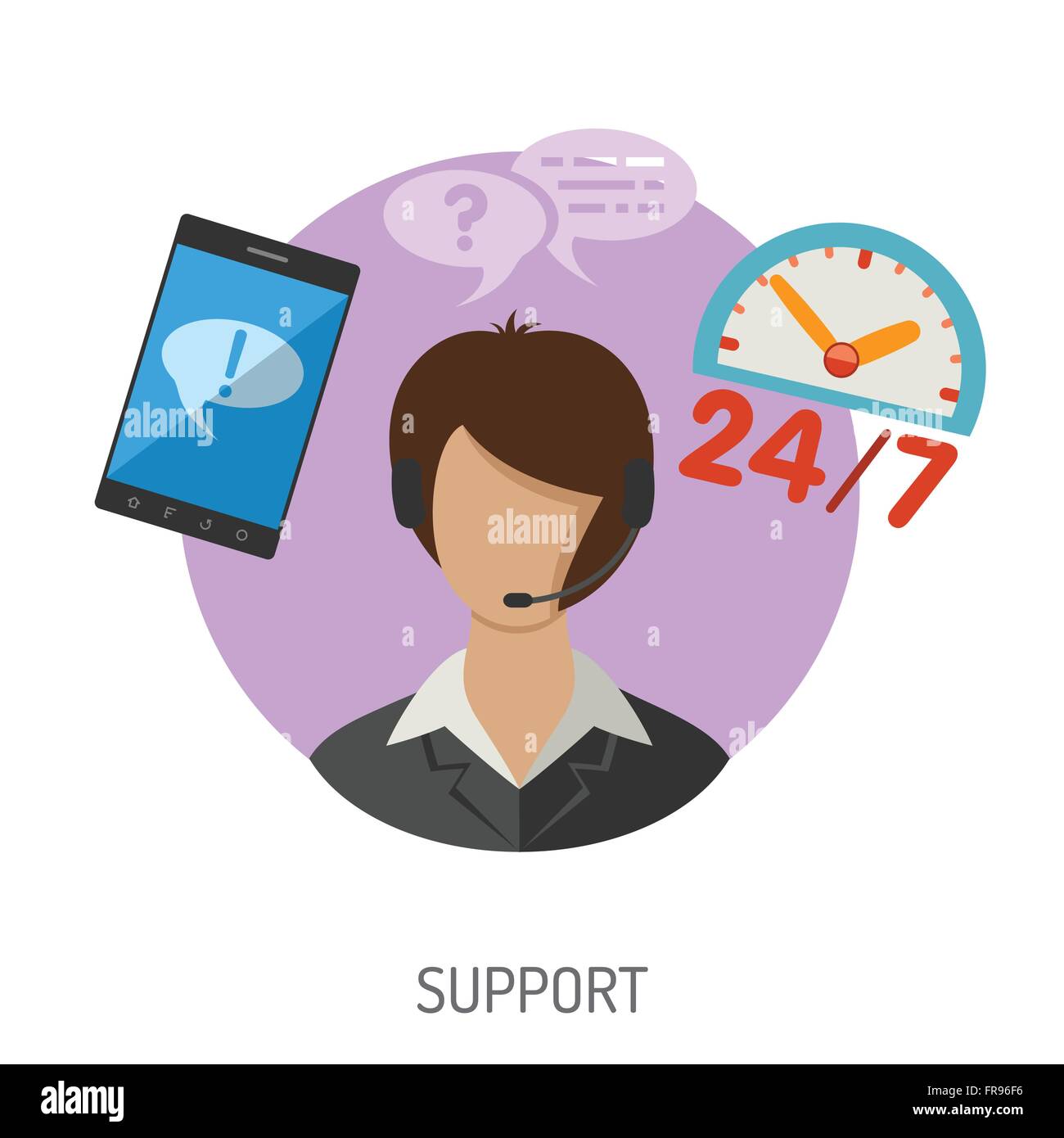 Flat icon support Stock Vector Images - Alamy