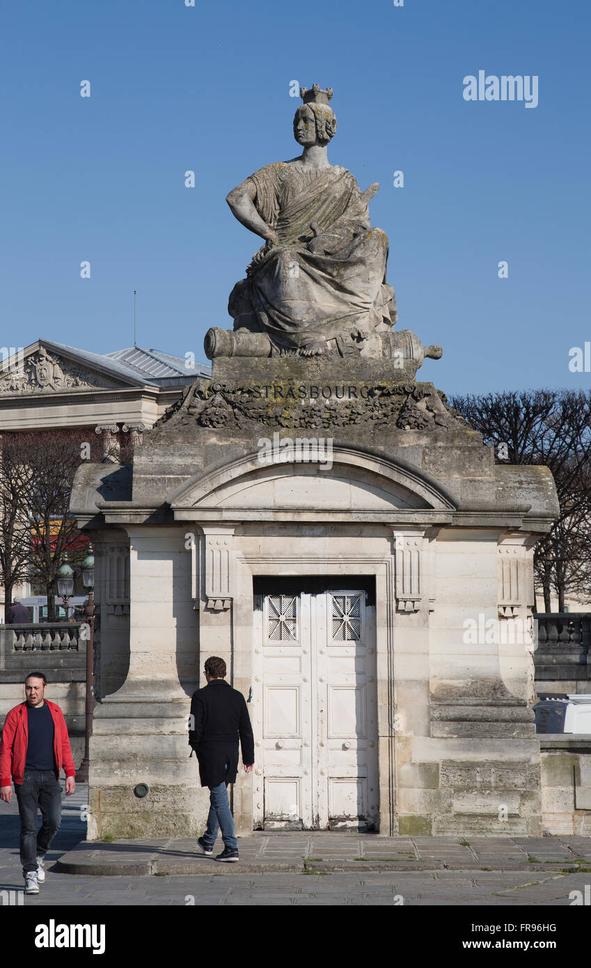 Statue of Strasbourg by architect Jacques Ignace Hittorff in the Place