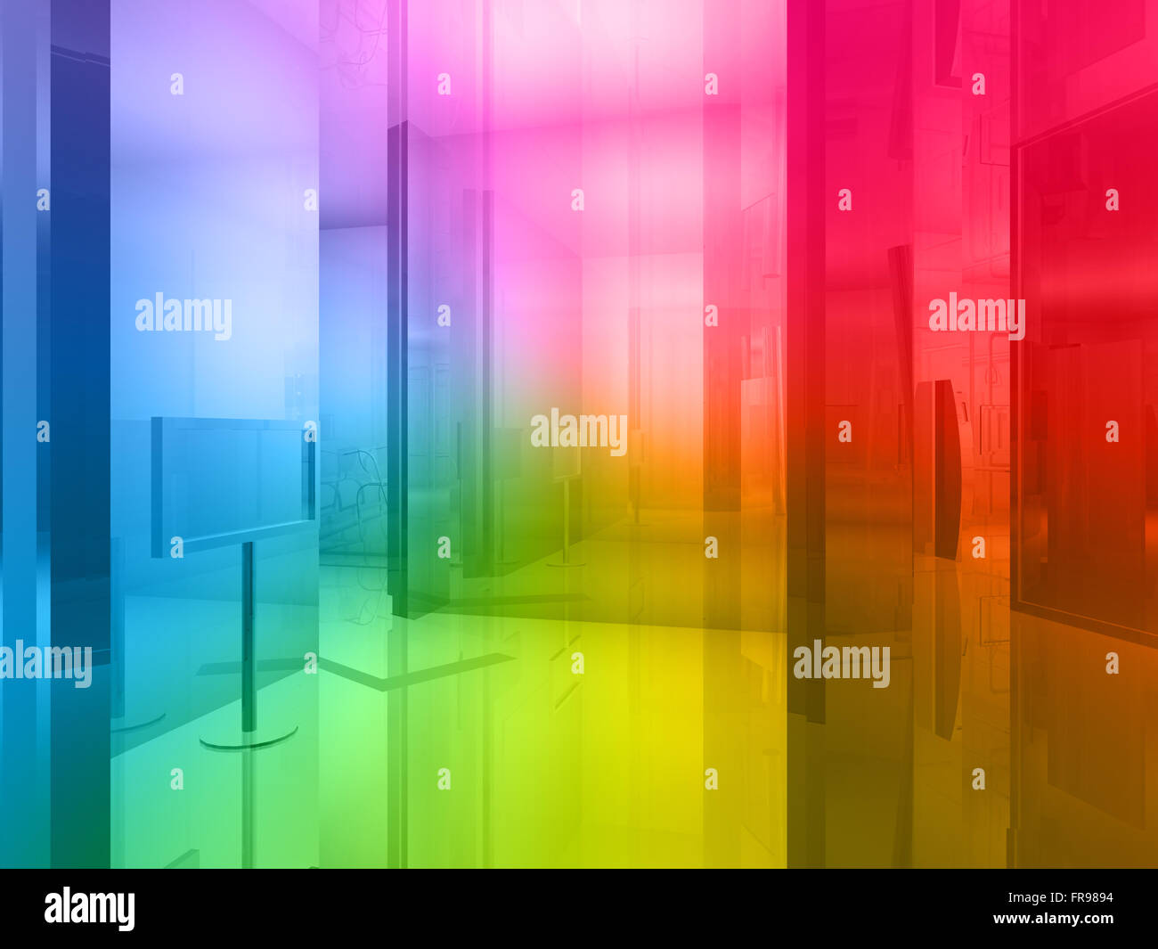 Color Code Open Space conceptual architecture, open space of colors Stock Photo - Alamy