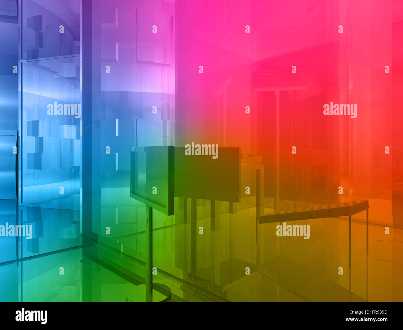 Color Code Open Space conceptual architecture, open space of colors Stock Photo - Alamy