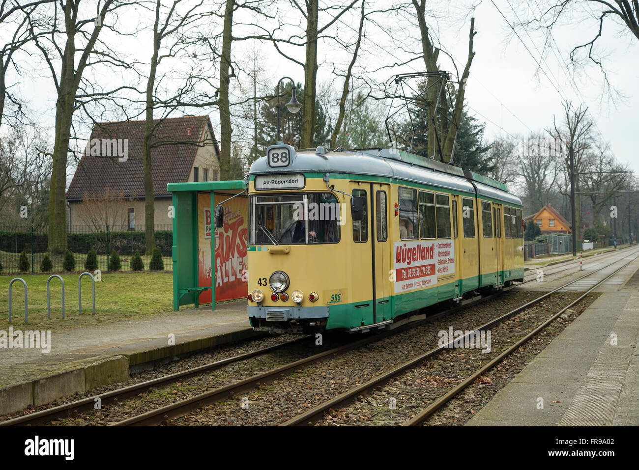 Tram No.43 ex Heidelberg at Rahnsdorfer Straβe, Germany Stock Photo