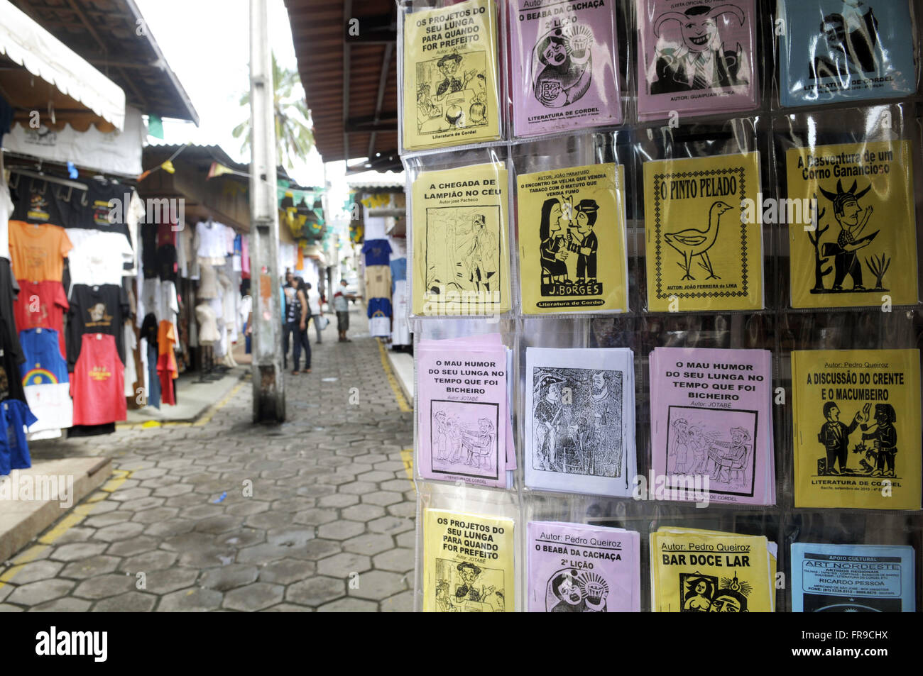 Brochures musical literature exposed for sale on Caruaru Fair - EP Stock Photo