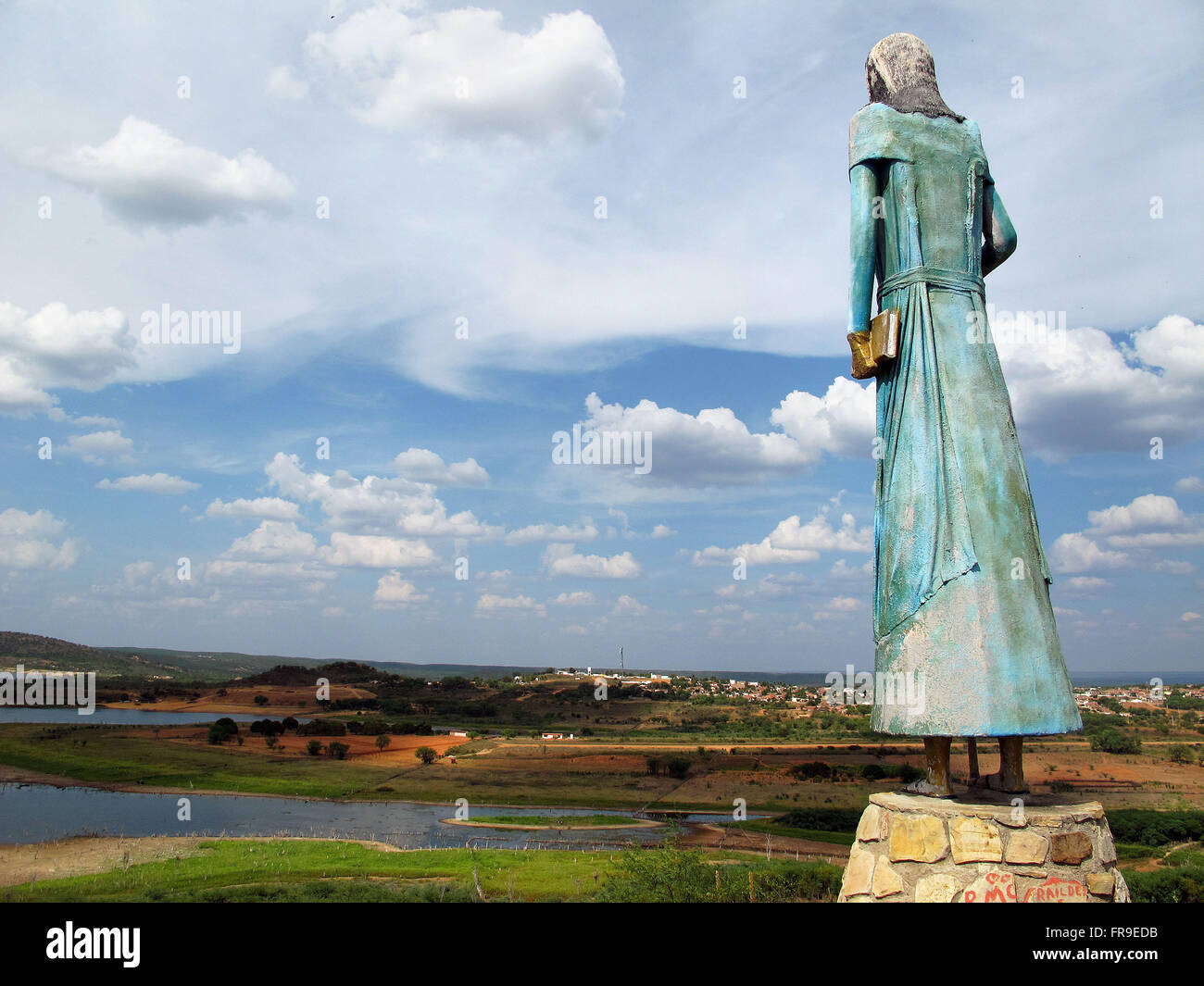 Sculpture of Antonio Advisor view from the new city of Straws in the Bahian backlands Stock Photo