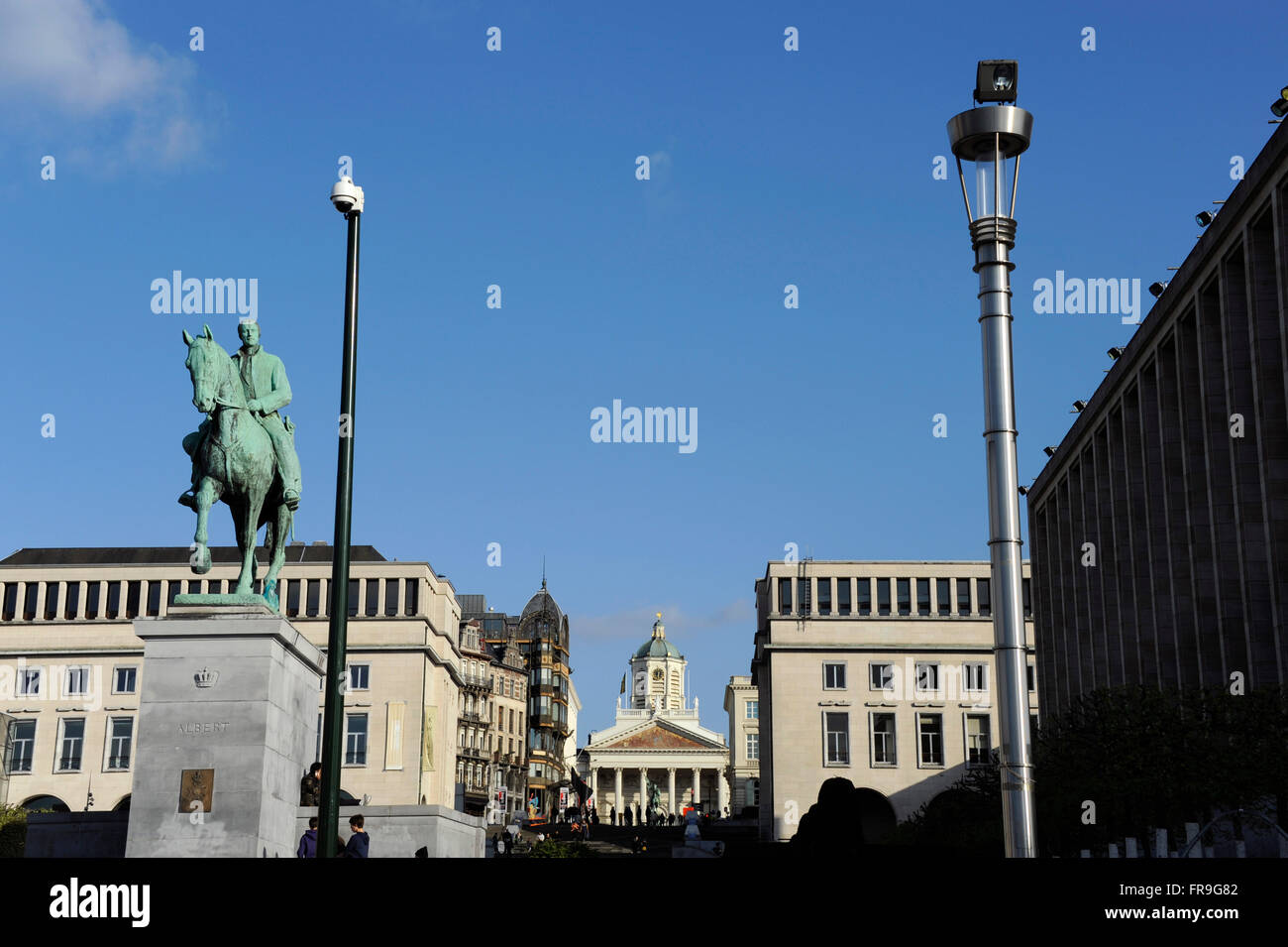Equestrian statue of King Albert I,by Alfred Courtens,1951 at Mont des