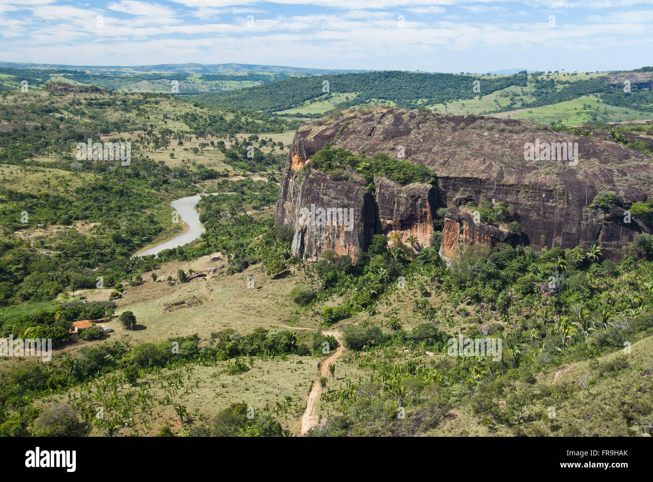 Landscape of the region of Poxoreu - Plateau of Cliffs Stock Photo
