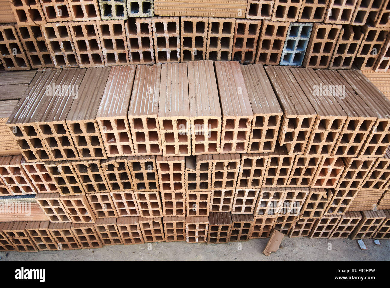 Ceramic blocks of clay for civil construction Stock Photo Alamy
