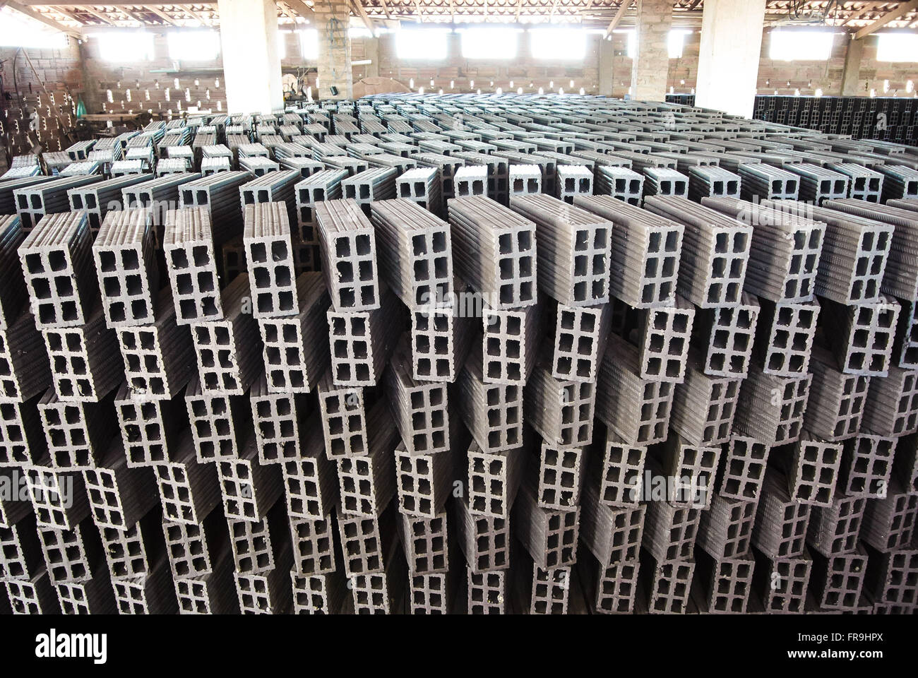 Ceramic blocks of clay for civil construction Stock Photo Alamy