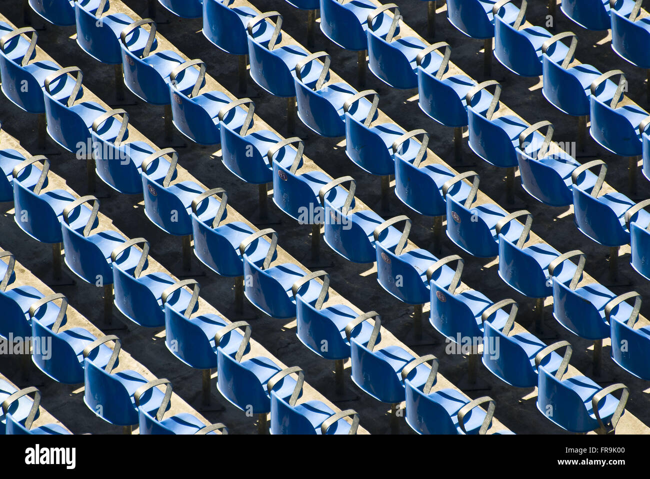 Chairs Estadio do Maracana - preparatory works before the World Cup 2014 Stock Photo