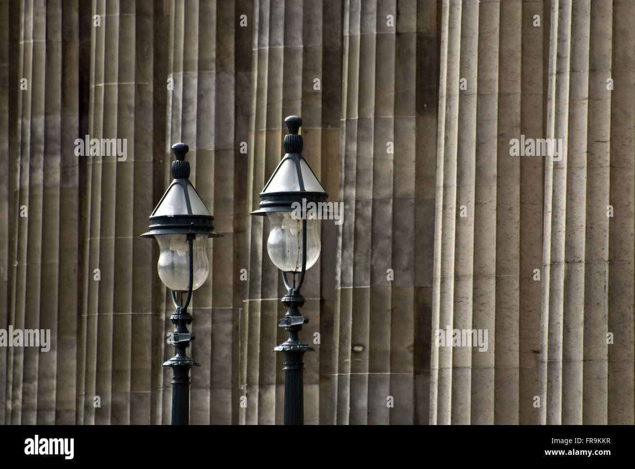 Detail of the facade of the Library of Edinburgh - Scotland Stock Photo ...