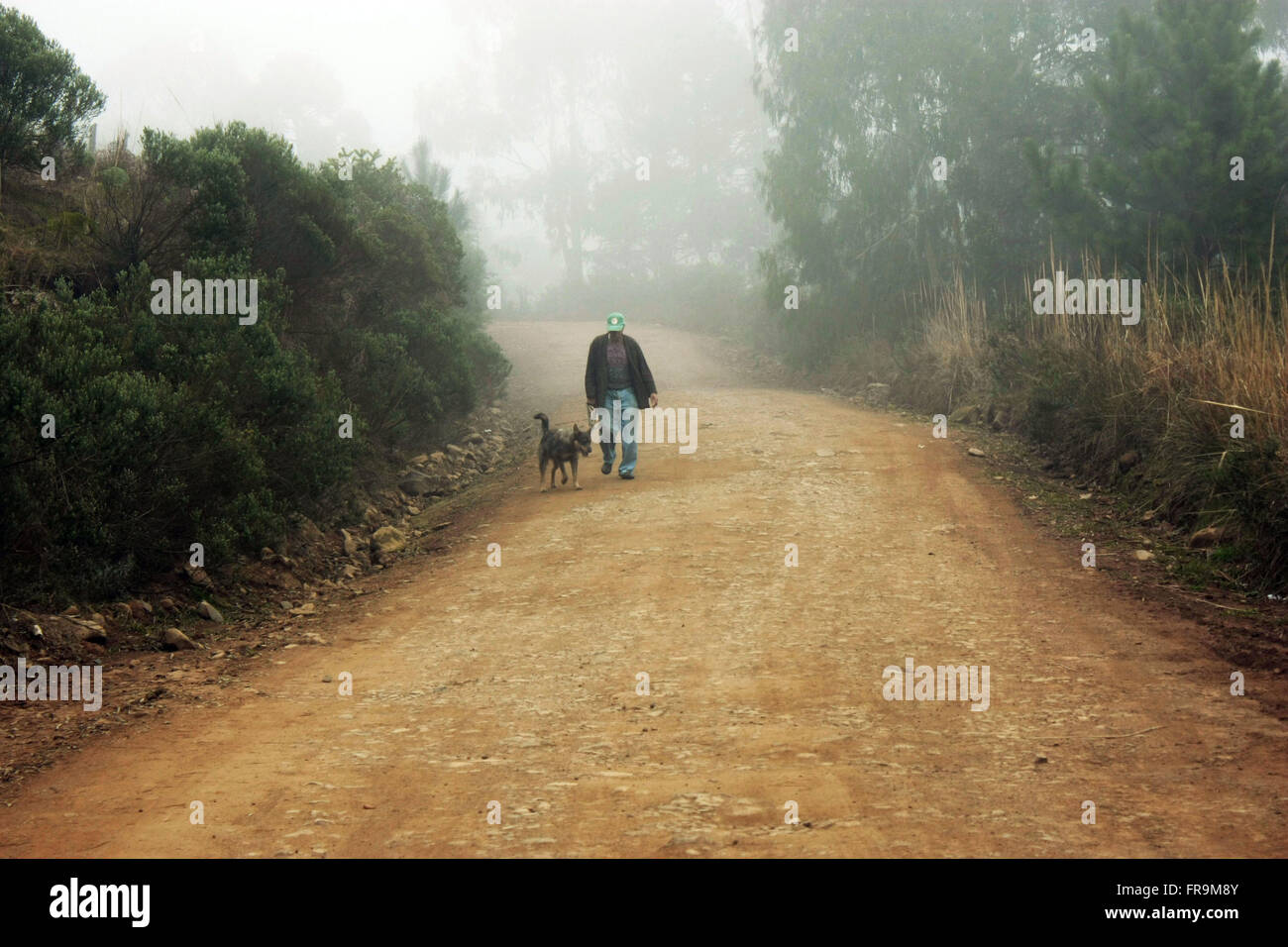 Dirt road in the rural town of Cambara South Stock Photo