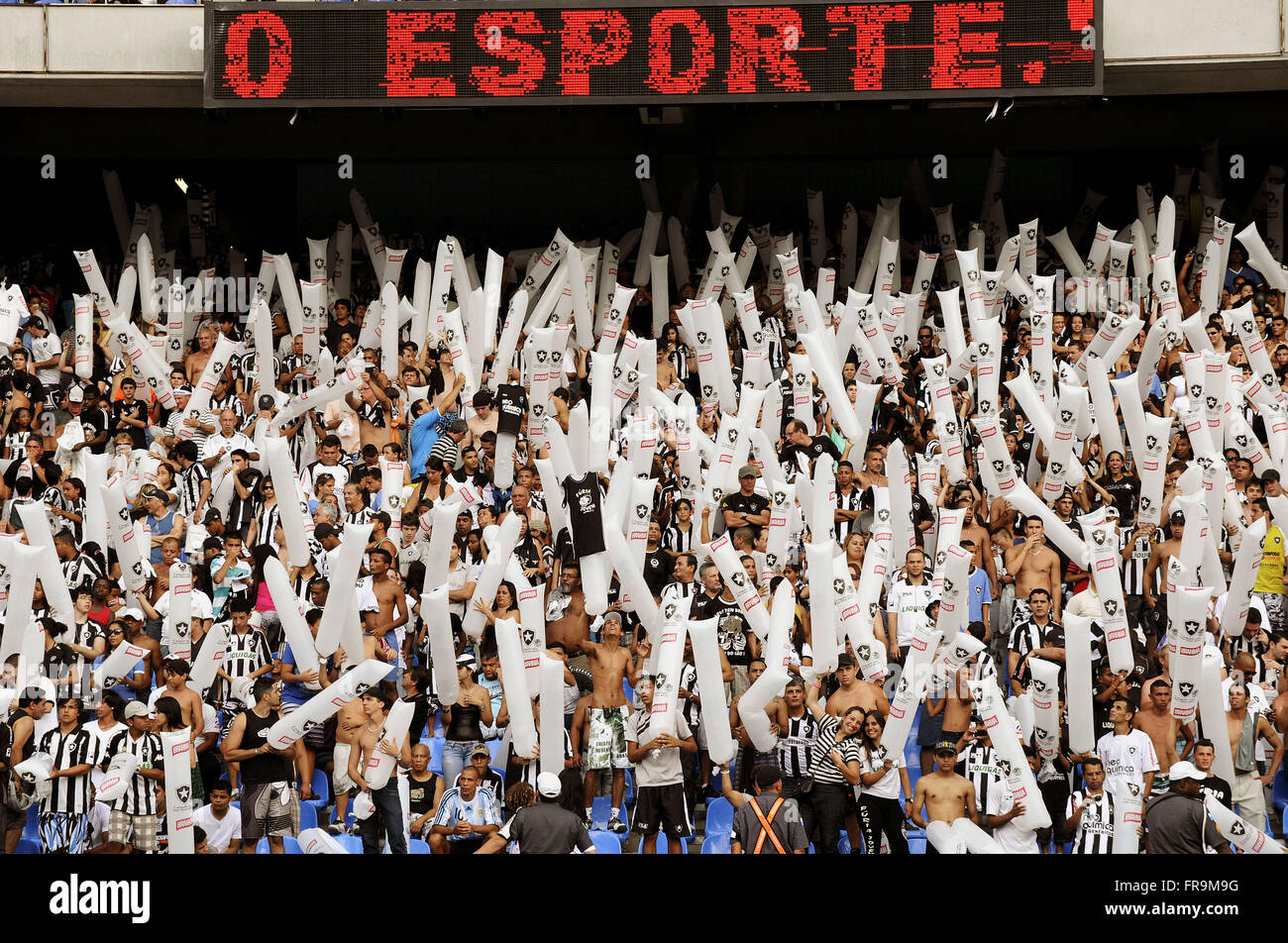 Torcida do Botafogo at Estadio Olimpico Joao Havelange - Engenhão Stock Photo