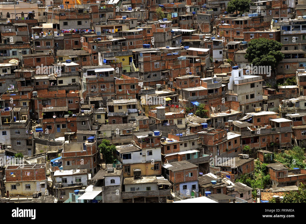 Partial view of the Complexo do Alemao - north of the city of Rio de Janeiro Stock Photo
