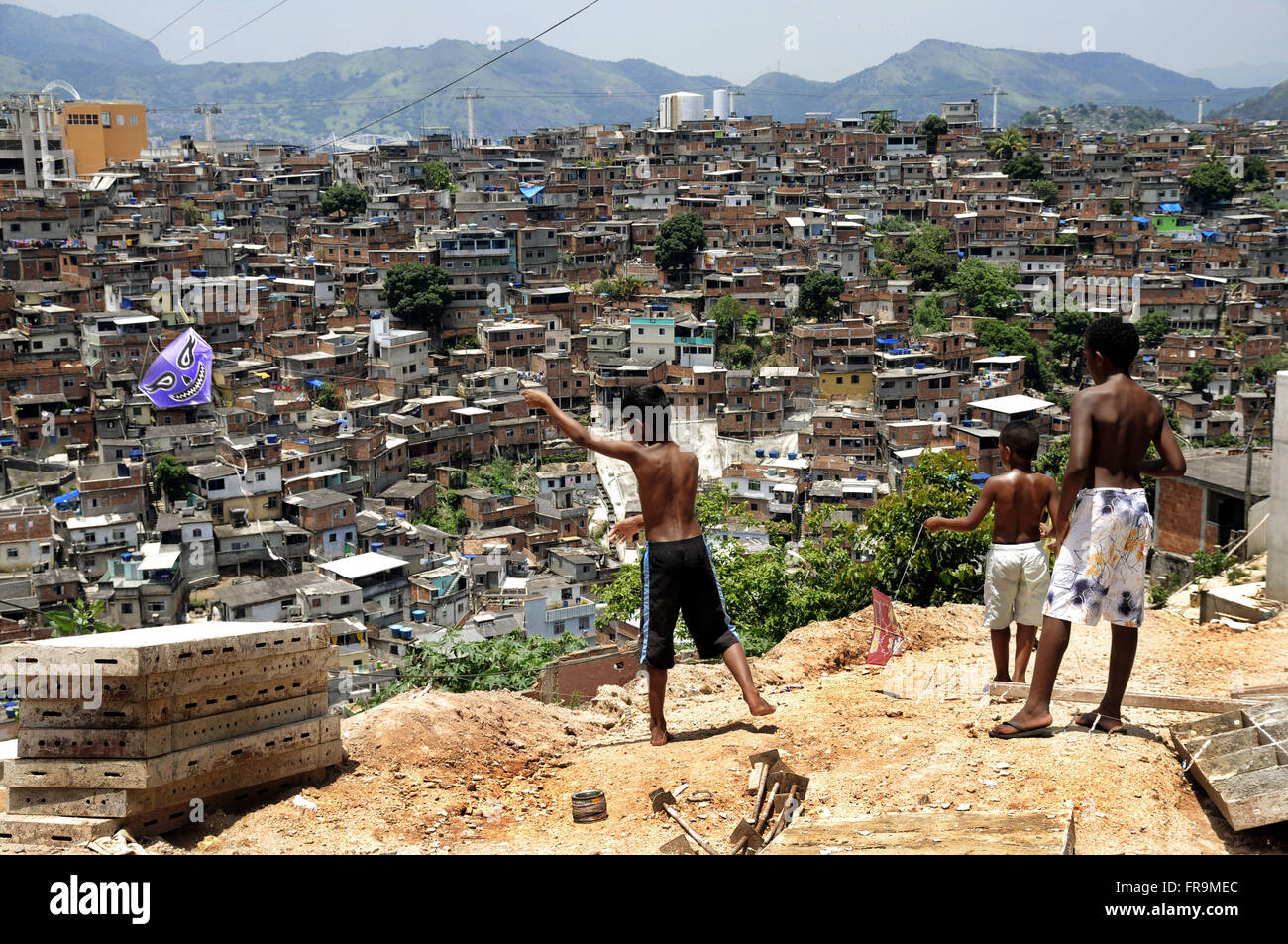 Partial view of the Complexo do Alemao - north of the city of Rio de Janeiro Stock Photo