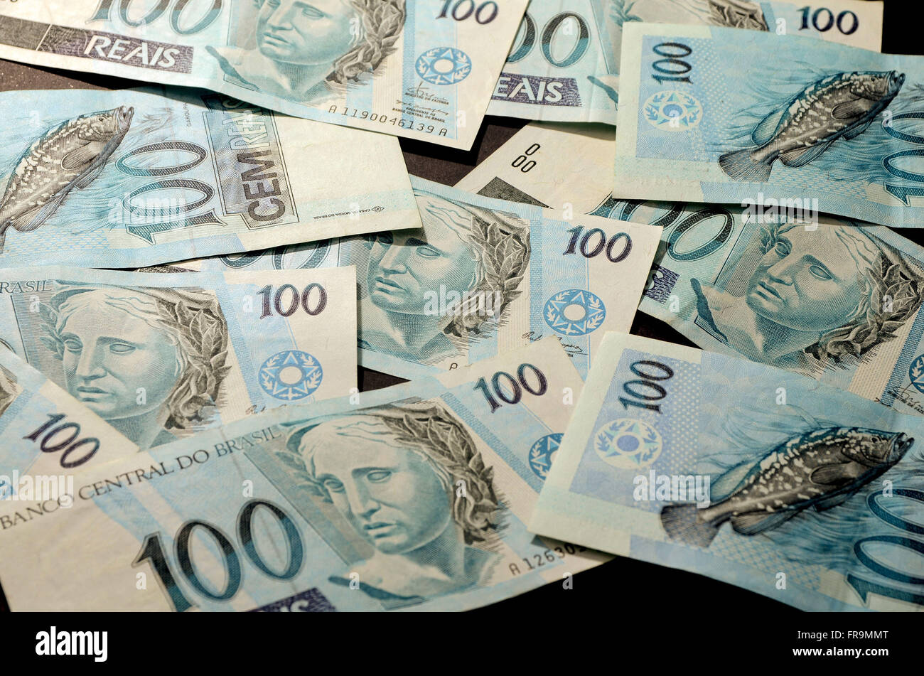 Banknote of one hundred dollars sided Stock Photo