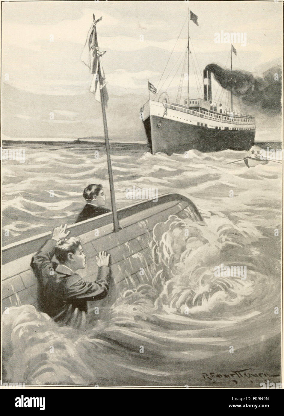 The go ahead boys on Smugglers' Island (1916) Stock Photo