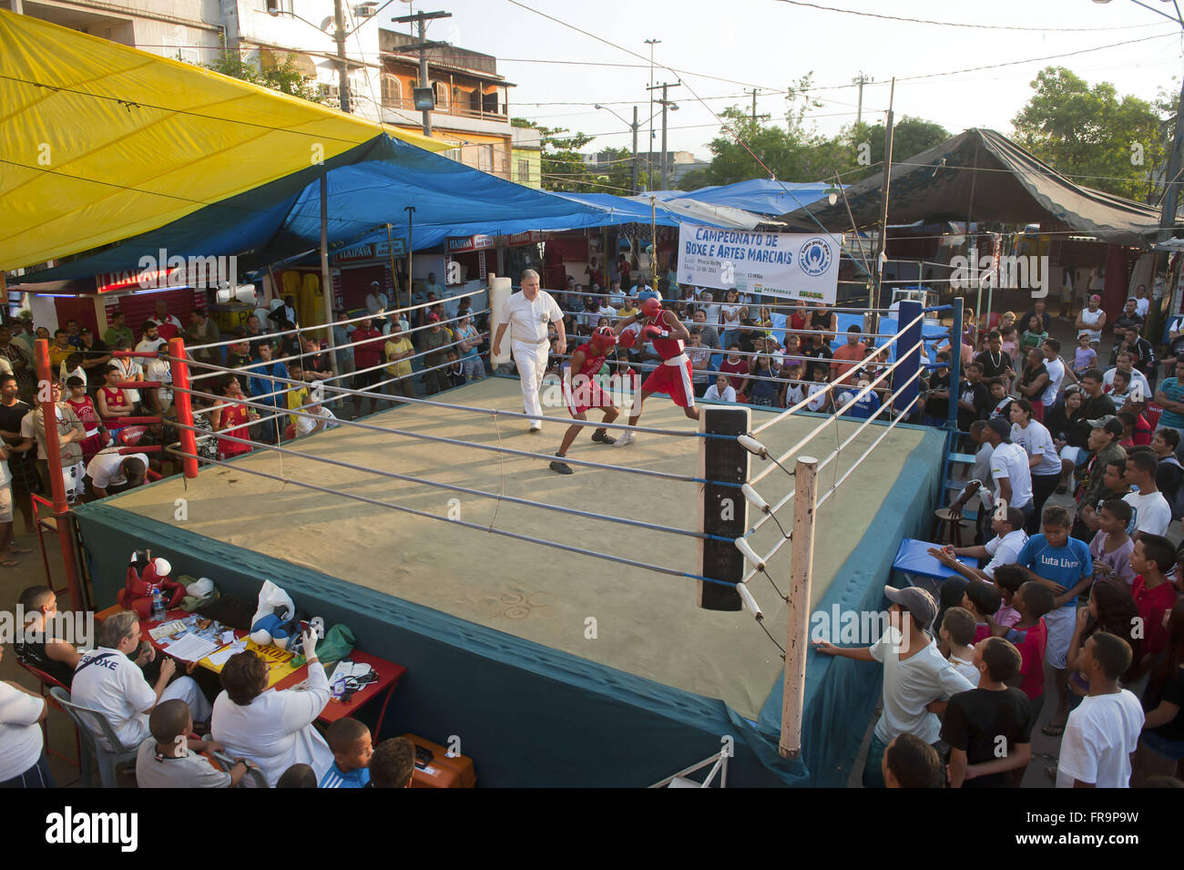 Championship box in the favela of Mare Stock Photo