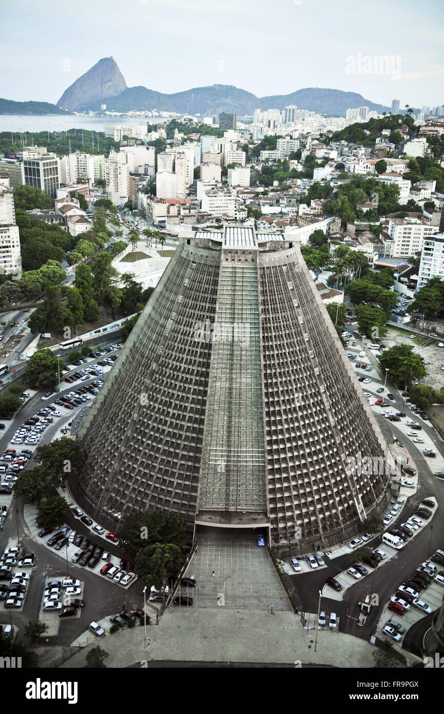 Catedral Metropolitana de Sao Sebastiao do Rio de Janeiro in the historic city center Stock
