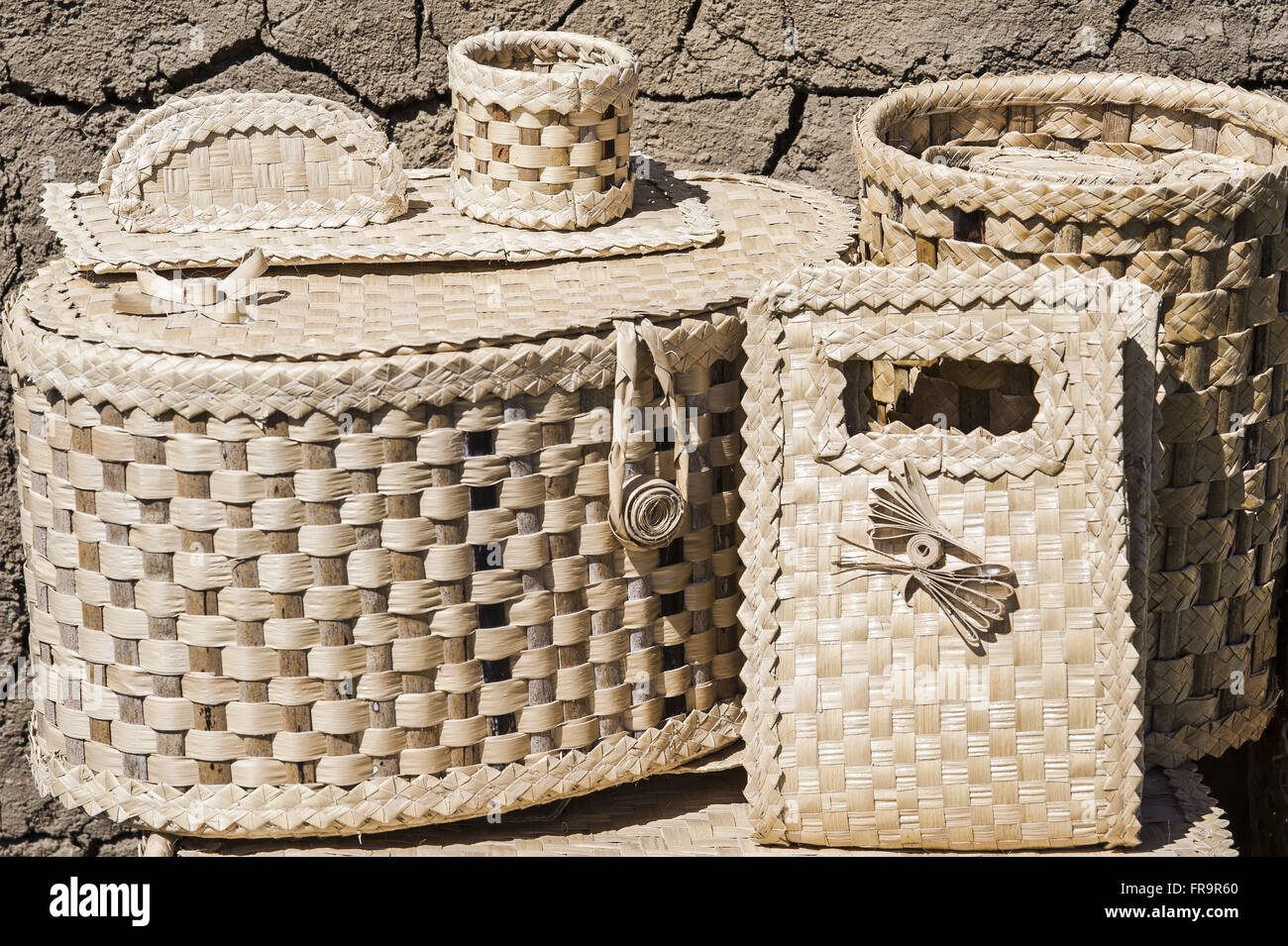 Carnauba straw crafts Stock Photo