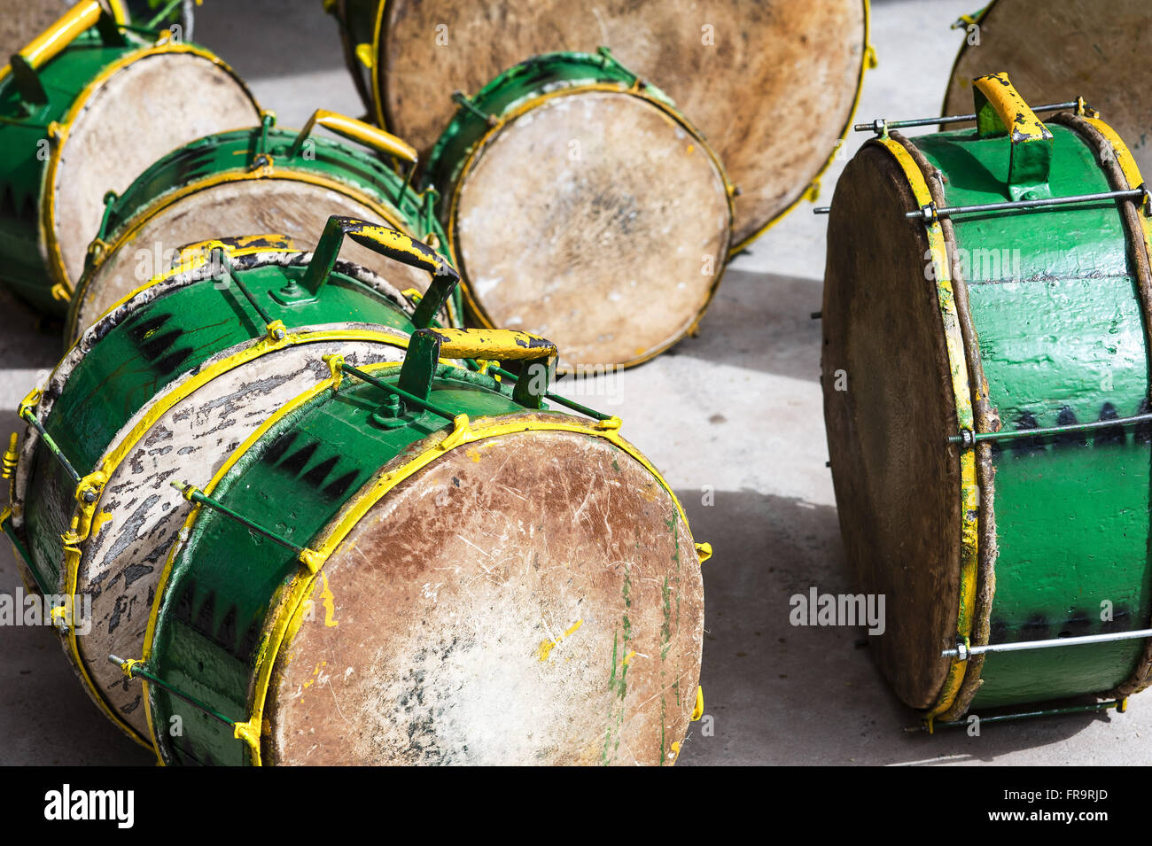Drums in the Feast of Our Lady of the Rosary Stock Photo