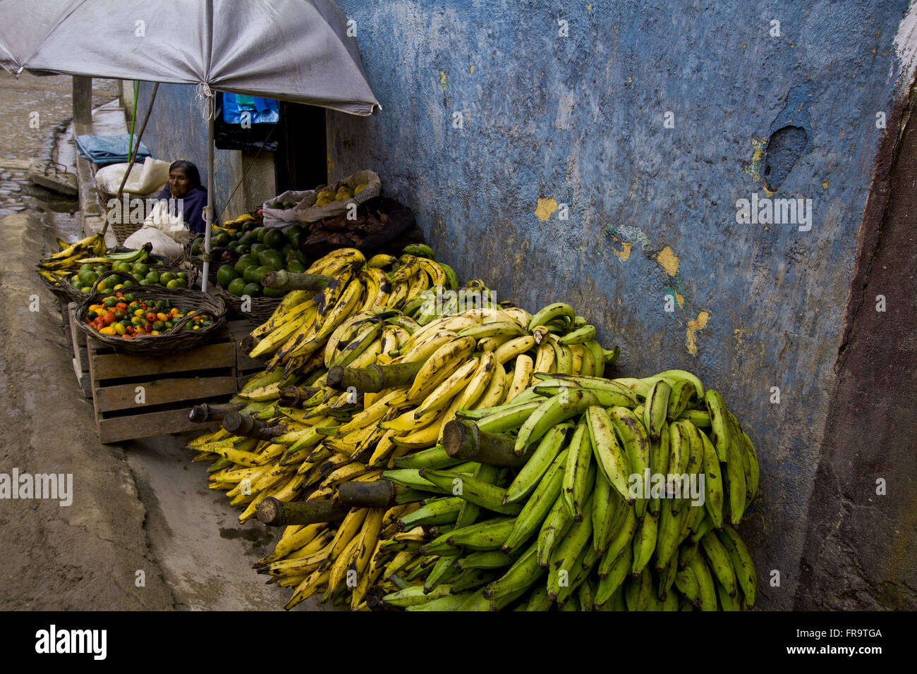 Fruits and vegetables sold by the Indians in popular markets Stock Photo