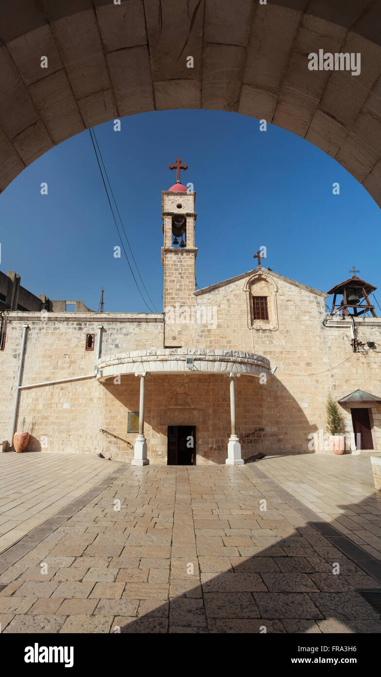 St. Gabriel Church; Nazareth, Israel Stock Photo