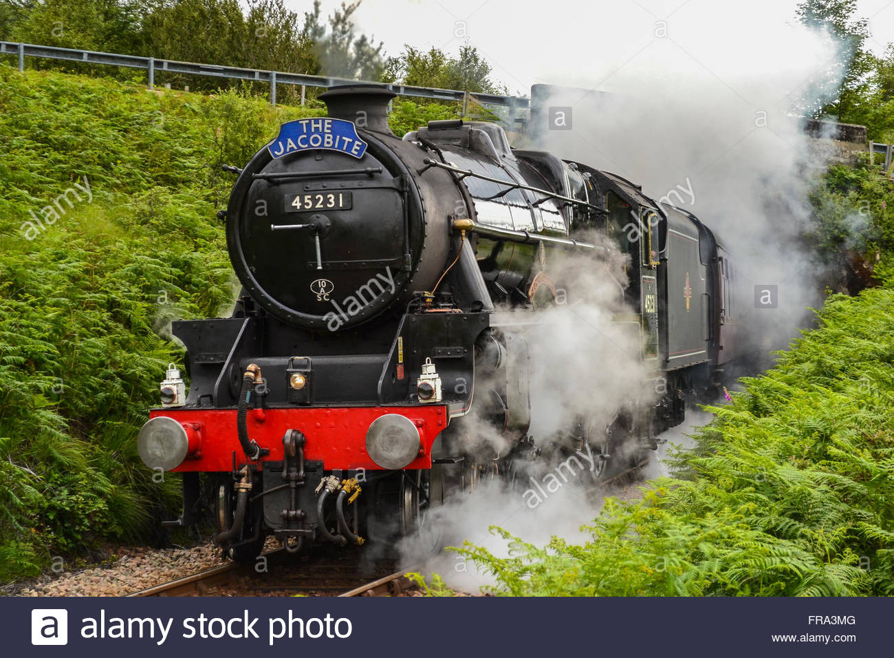 The Jacobite Steam Train Heads For Mallaig From Fort William On