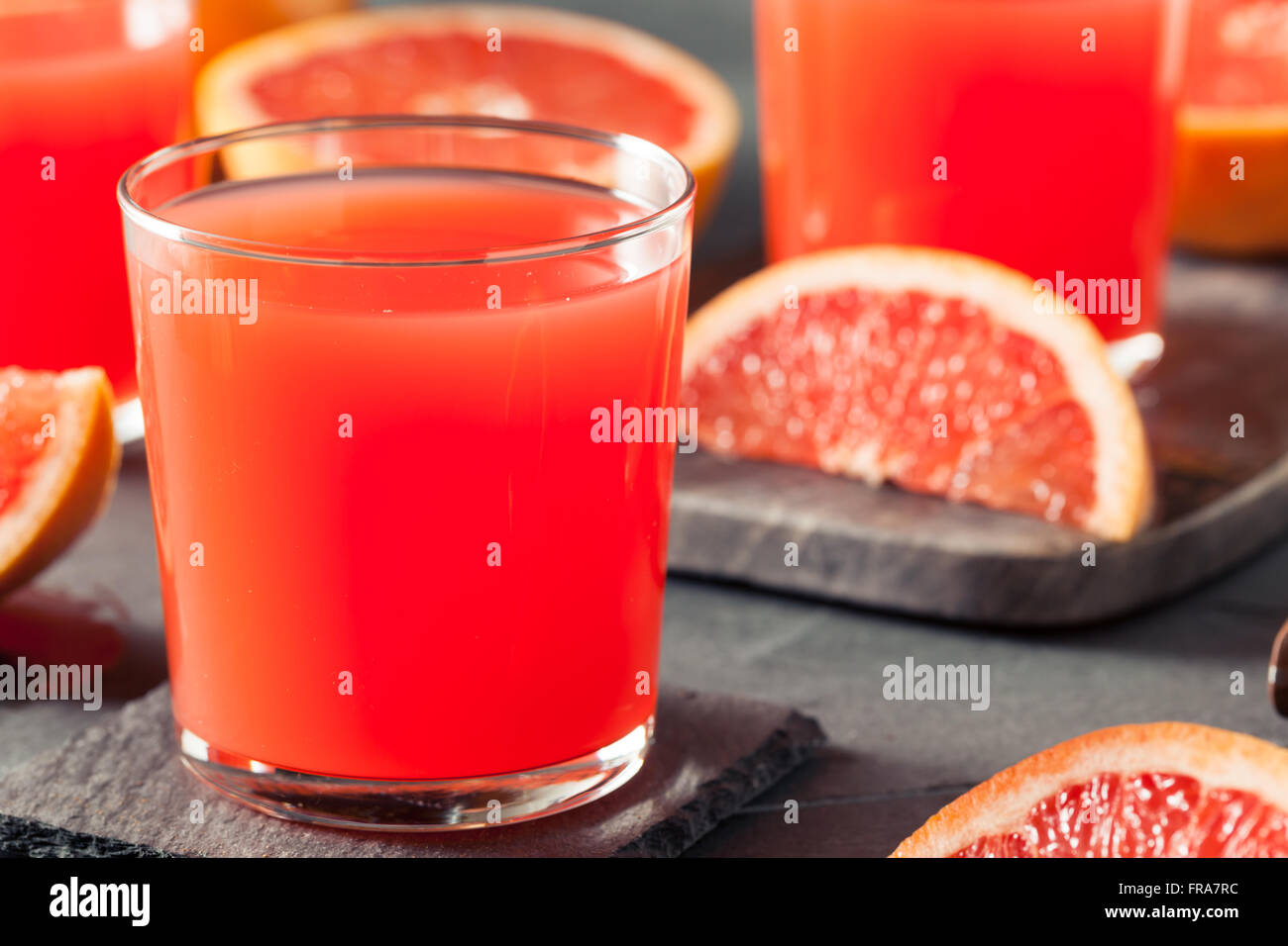 Fresh Squeezed Organic Grapefruit Juice in a Glass Stock Photo